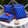 blue bandhani cushion wb4
