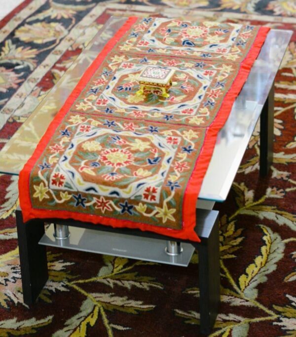 Kashmiri Embroidered Centre Table Runner