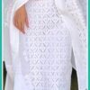 Classy White Applique Cutwork Dress