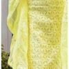 Lemon Yellow Applique Cutwork Dress