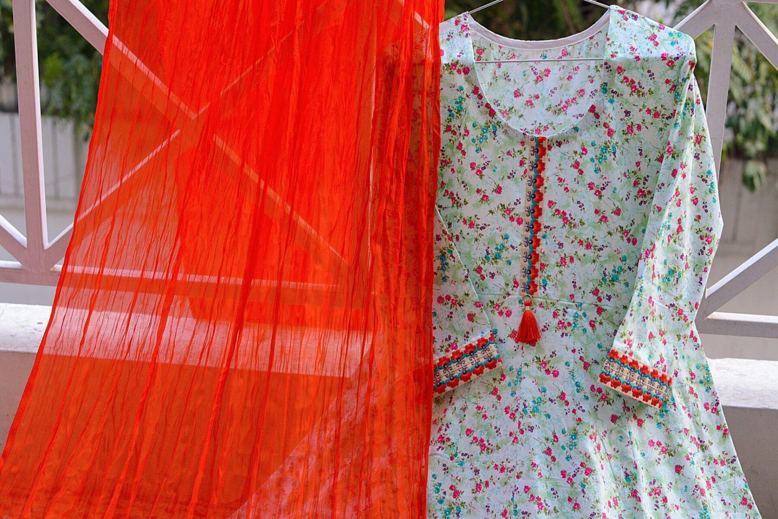 Trendy Floral Kurta Plazzo Dress