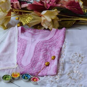 Lavender Lucknowi Chikan Outfit