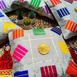 Handmade Patchwork Multicolor Gotta Cushion Covers