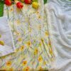 Exquisite ‍Summer Floral Chikankari Anarkali Outfit