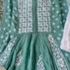 Seductive Pastel Green Modal Cotton Chikankari Anarkali Outfit