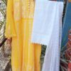 Radiant Yellow Chikankari Anarkali Outfit
