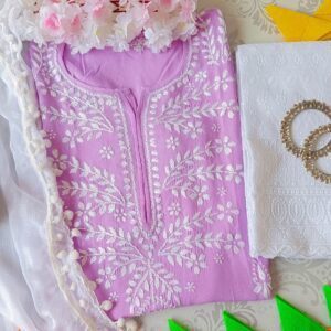 Soothing Lavender Chikankari OutfitSoothing Lavender Chikankari Outfit