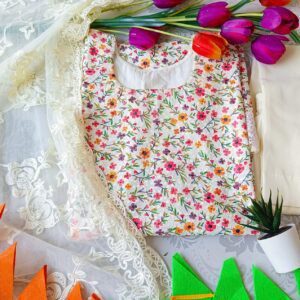 Refreshing Multicolor Floral Chikankari Outfit