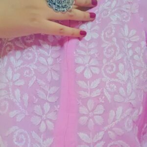 Subtle Baby Pink Modal Chikankari Outfit