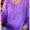 Funky Lilac Lavender Modal Chikankari Outfit