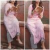 Heavenly Baby Pink Pure Viscose Georgette Chikankari Outfit
