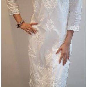 Fantastic White Summer Perfect Modal Chikankari Outfit