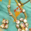 Antique Rani Style Big Multistone Tanjore Necklace Set