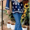 Fashionable Gorgeous Navy Blue Modal Chikankari Outfit